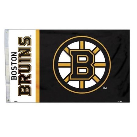 FREMONT DIE INC Fremont Die 84208B 3 ft. X 5 ft. Boston Bruins Flag with Grommetts 84208B